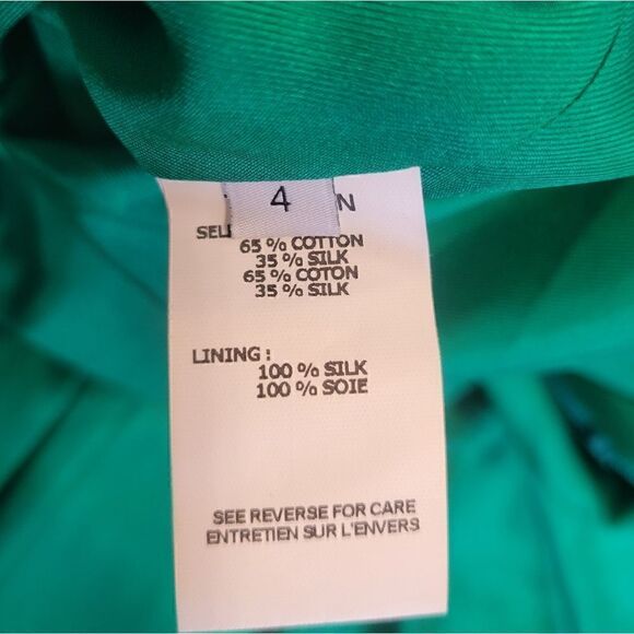 NWOT Thakoon Tiger Lily Mikado Cotton Silk Peplum Sleeveless Top Green Paisley 4 - Picture 12 of 12